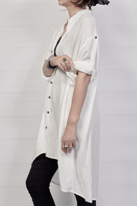 2301-SH03 Long Shirt - White