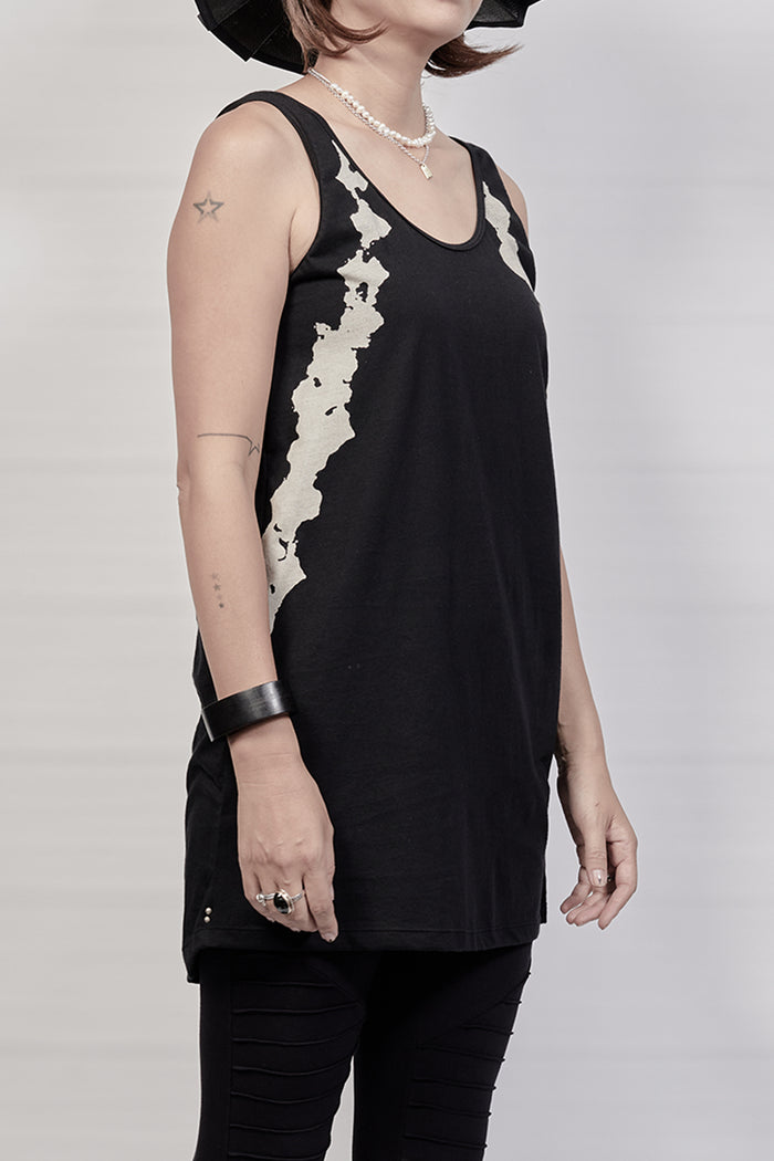 2301-CT02 Cross Tank Top - Black