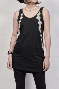 2301-CT02 Cross Tank Top - Black