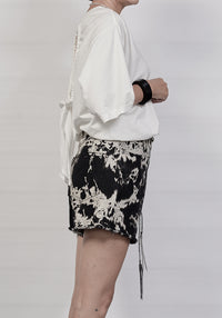 2301-PT12/DN Tie Dye Twill Short - Black