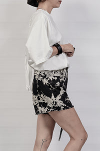 2301-PT12/DN Tie Dye Twill Short - Black