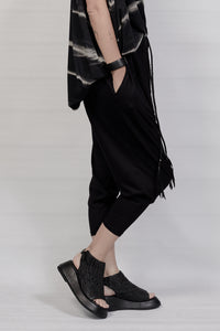 2101-PT04A Viscose Triangle Pants - Black