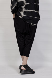 2101-PT04A Viscose Triangle Pants - Black