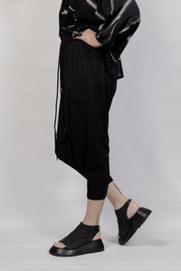 2101-PT04A Viscose Triangle Pants - Black