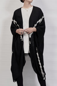 2301-GS03 Cross V Short Gown - Black