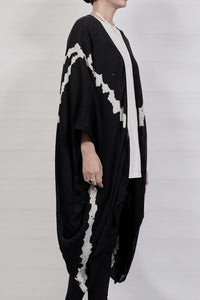 2301-GS03 Cross V Short Gown - Black
