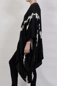 2301-GS03 Cross V Short Gown - Black