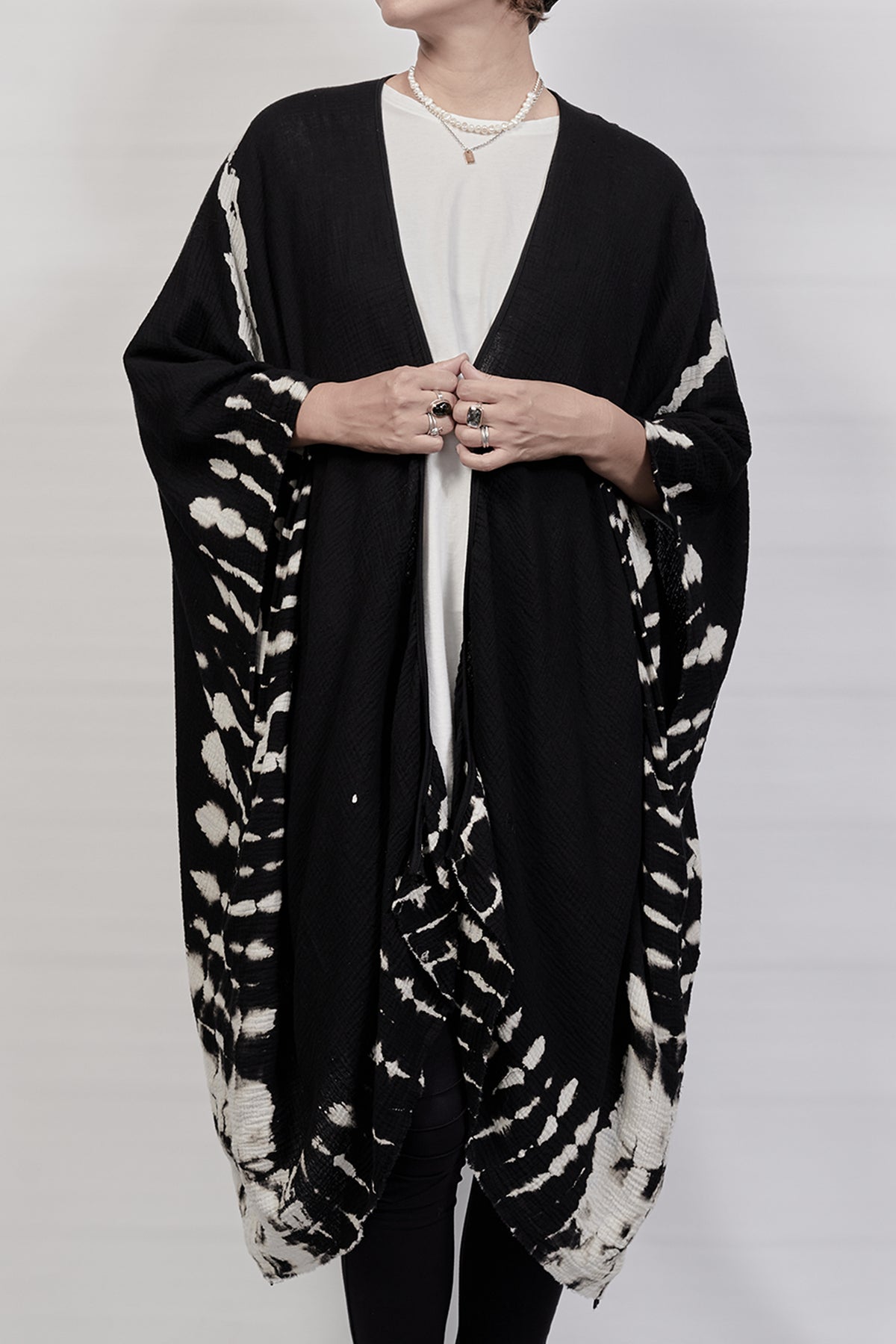 2301-GS04 Cross X Short Gown - Black