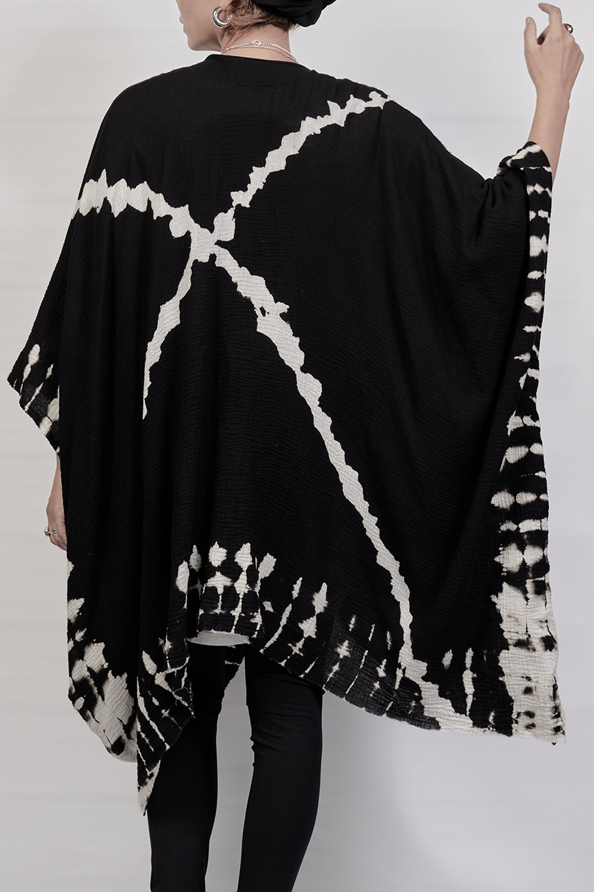 2301-GS04 Cross X Short Gown - Black