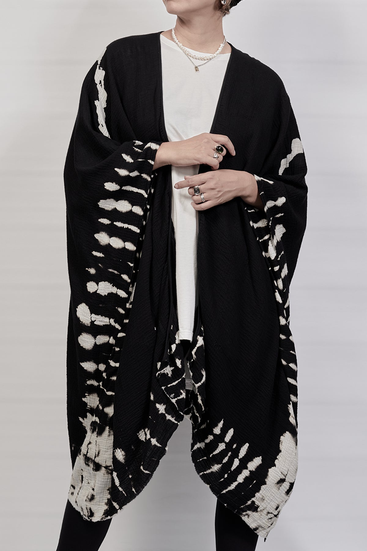 2301-GS04 Cross X Short Gown - Black