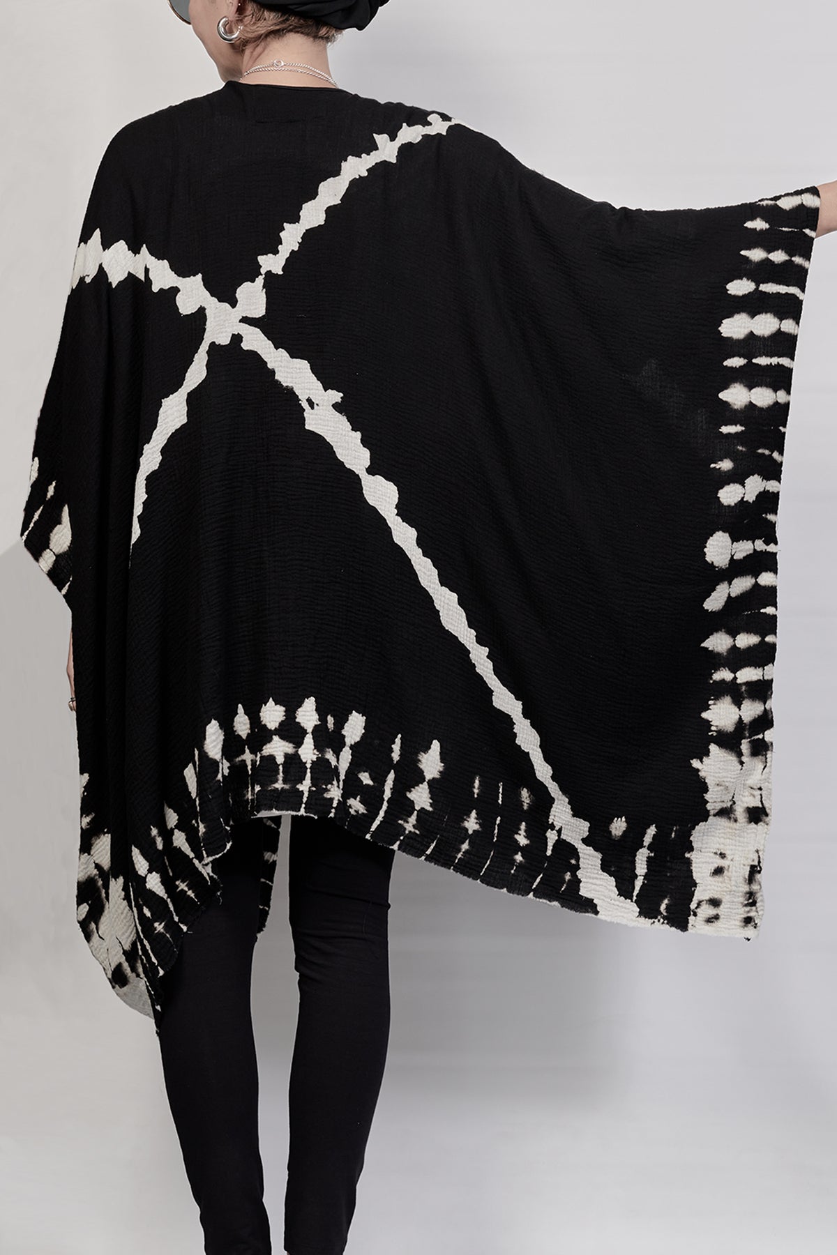 2301-GS04 Cross X Short Gown - Black