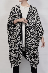 2301-GS06 Leopard Short Gow - Black