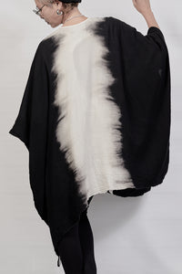 2301-GS07 Black Shadow Short Gown - Black