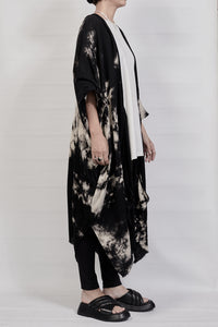 2301-GL01 Tie Dye Long Gown - Black