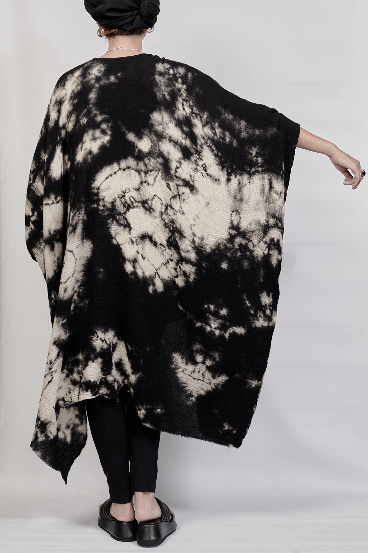 2301-GL01 Tie Dye Long Gown - Black