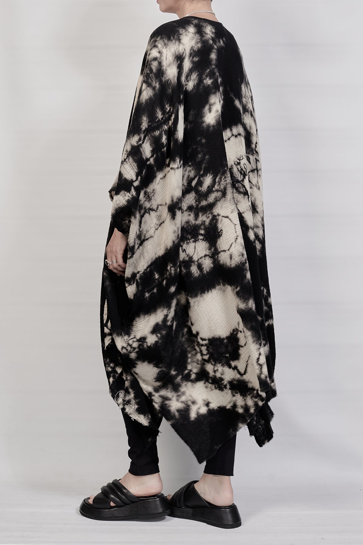 2301-GL01 Tie Dye Long Gown - Black