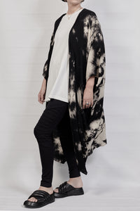 2301-GL01 Tie Dye Long Gown - Black