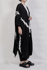 2301-GL03 Cross V Long Gown - Black