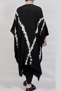 2301-GL03 Cross V Long Gown - Black