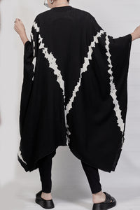 2301-GL03 Cross V Long Gown - Black