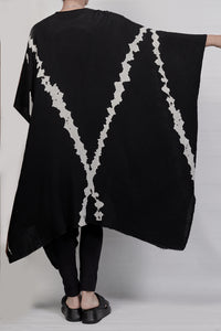 2301-GL03 Cross V Long Gown - Black