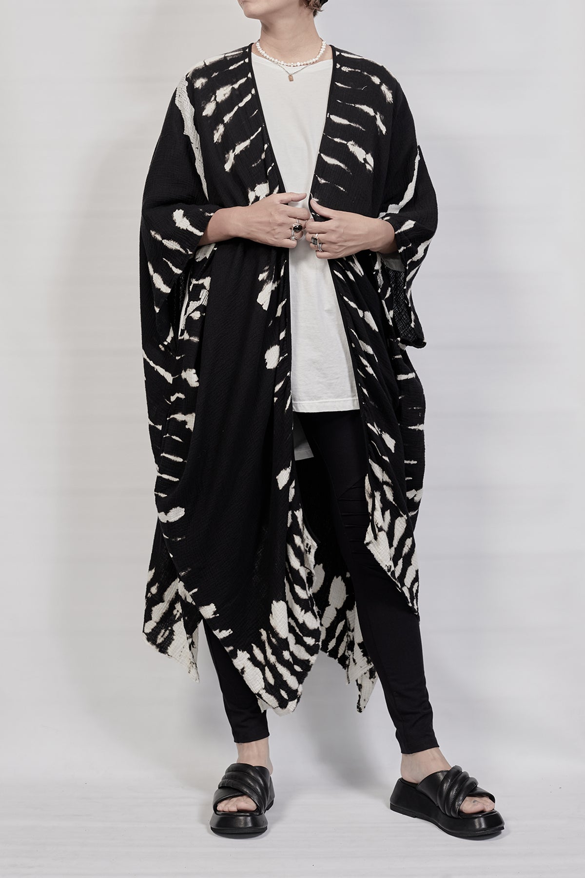 2301-GL04 Cross X Long Gown - Black