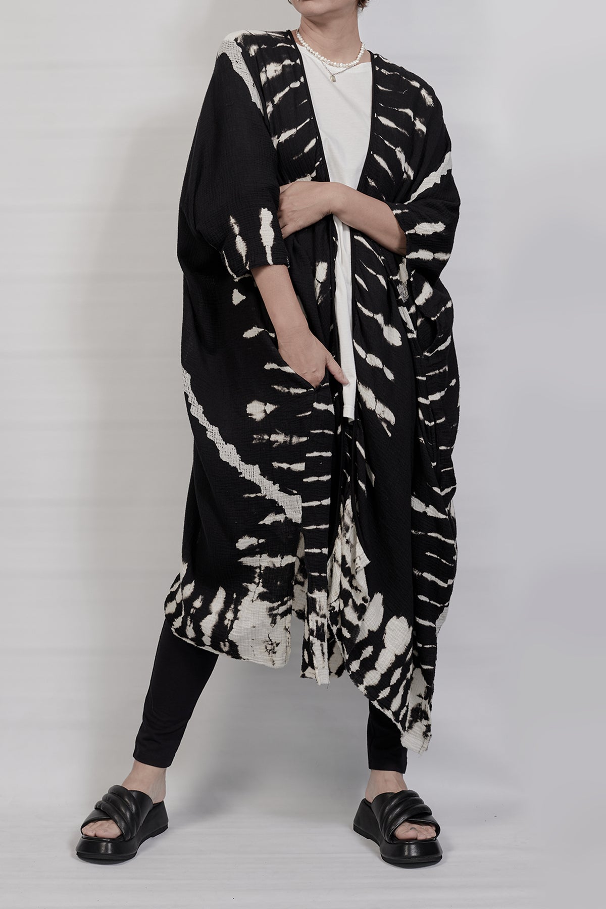 2301-GL04 Cross X Long Gown - Black