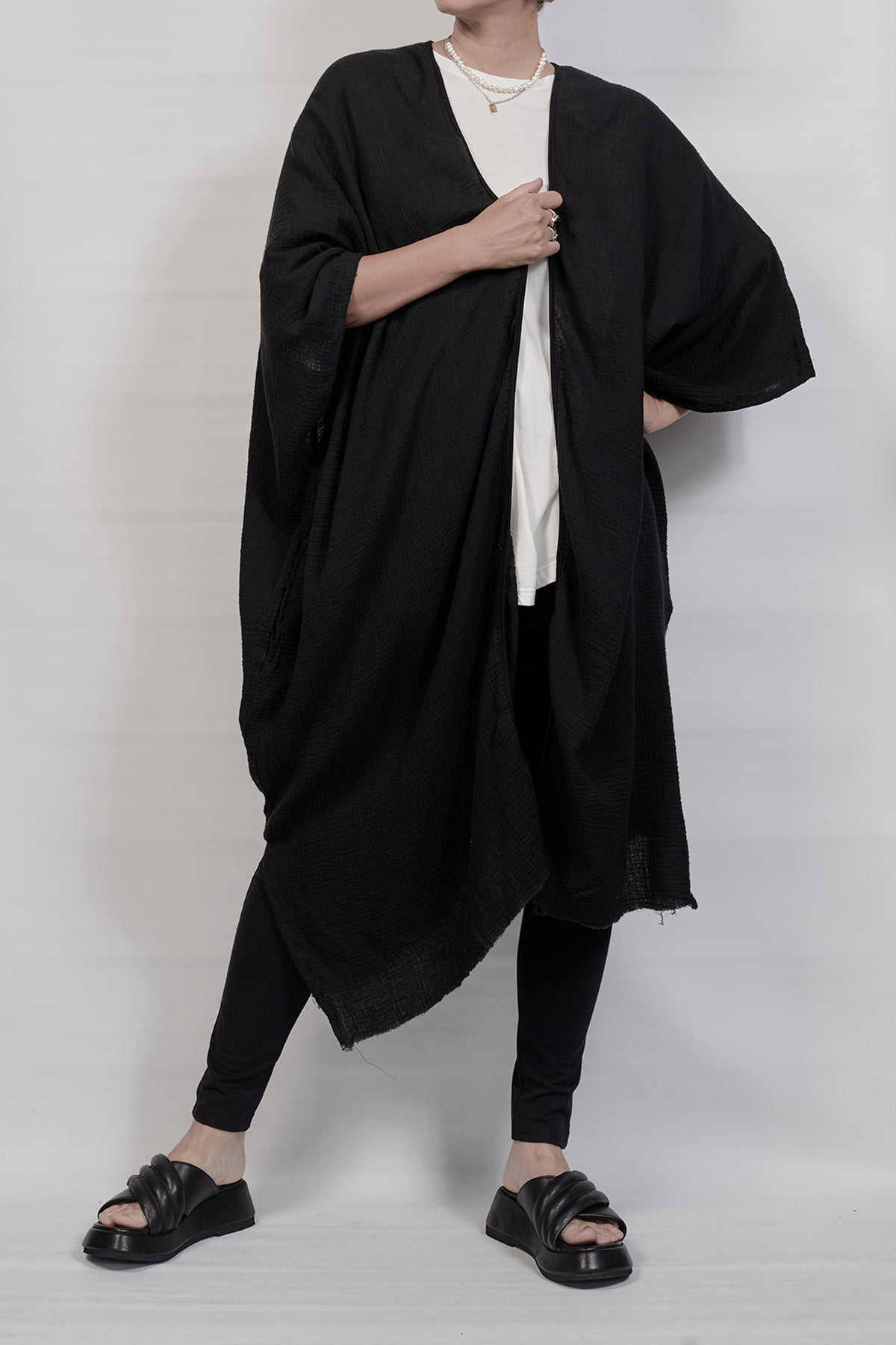 2301-GL05 Monolith Long Gown - Black