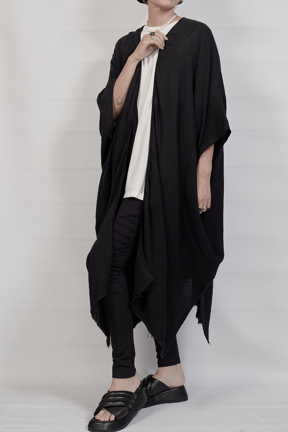 2301-GL05 Monolith Long Gown - Black