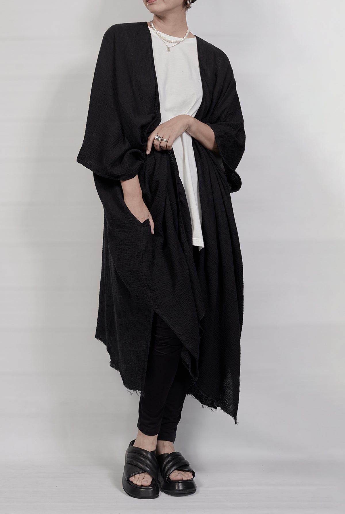 2301-GL05 Monolith Long Gown - Black