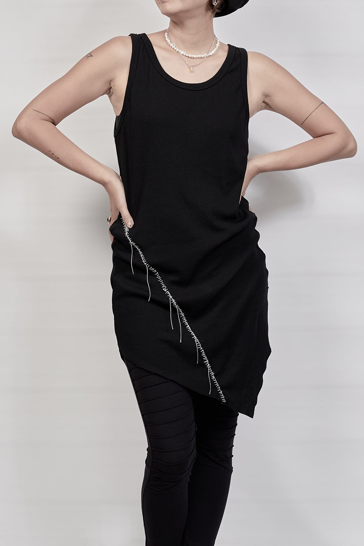 2302-OP03 Cotton Rib OP - Black