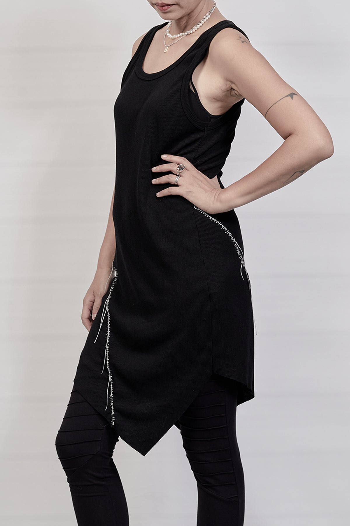 2302-OP03 Cotton Rib OP - Black