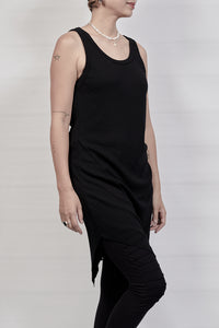 2302-OP04 Rib OP w Hand stitch - Black