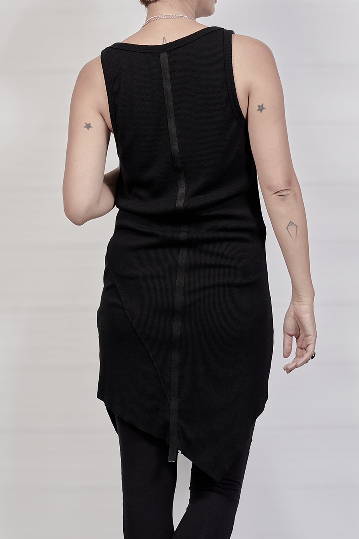 2302-OP04 Rib OP w Hand stitch - Black