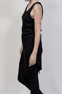 2302-OP04 Rib OP w Hand stitch - Black