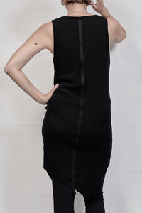 2302-OP04 Rib OP w Hand stitch - Black