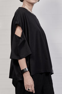 2302-CT03 Open Sleeve Cut - Black