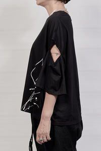 2302-CT03 Open Sleeve Cut - Black