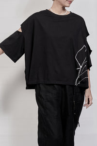 2302-CT03 Open Sleeve Cut - Black