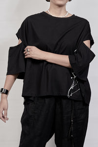 2302-CT03 Open Sleeve Cut - Black
