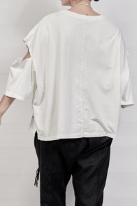 2302-CT03 Open Sleeve Cut - White
