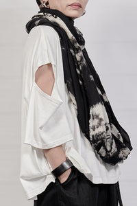 2301-SN01 Tie Dye Snood - Black