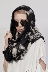 2301-SN01 Tie Dye Snood - Black