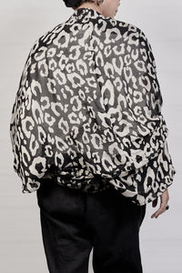 2301-SN02 Leopard Snood - Black