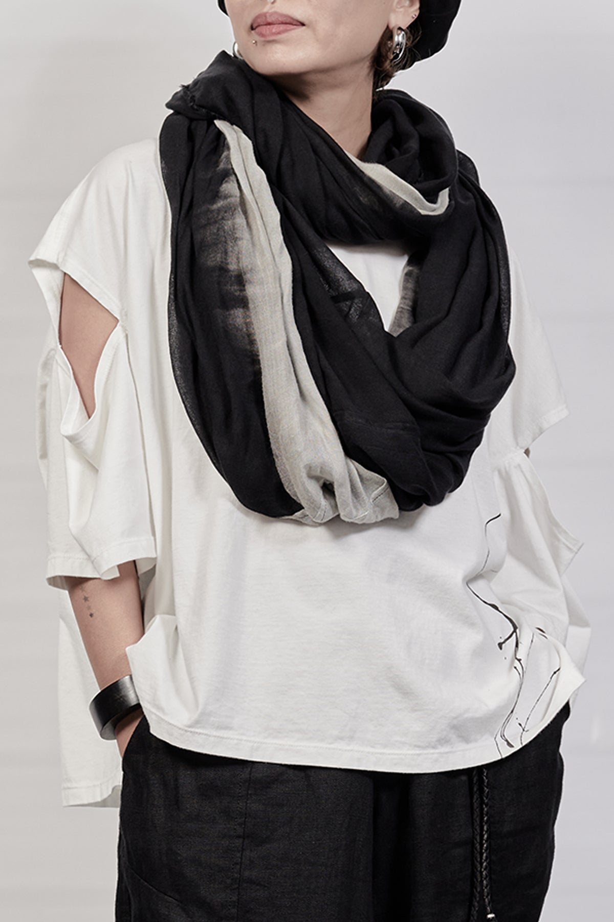 2301-SN03 Black Shadow Snood - Black
