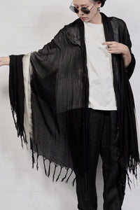 2301-ST05B Black Shadow Long Stole - Black