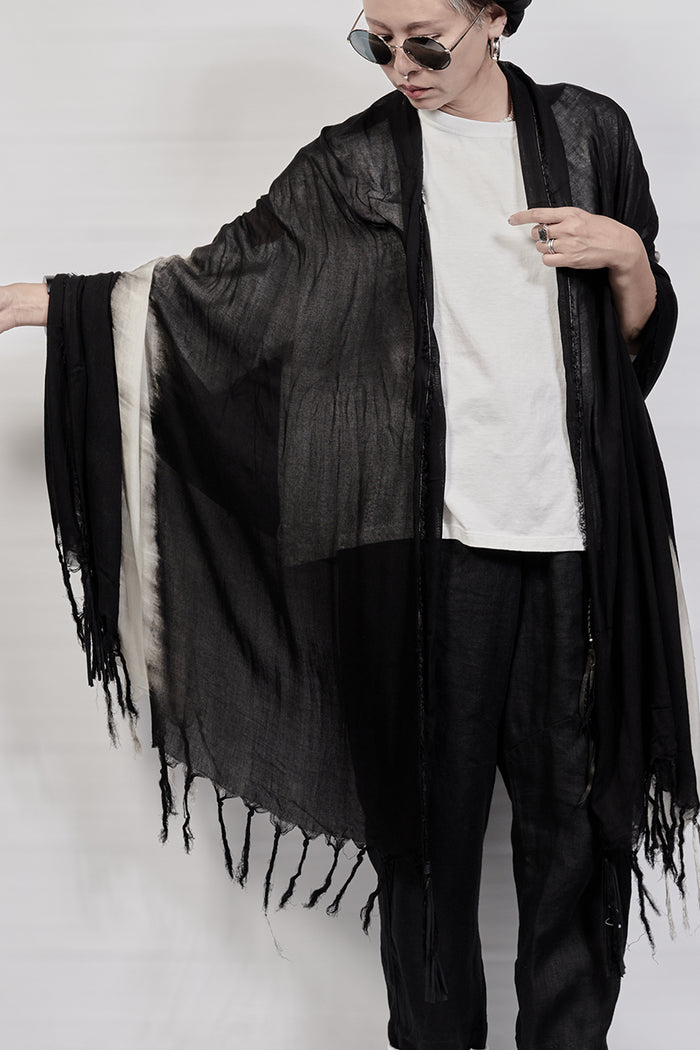 2301-ST05B Black Shadow Long Stole - Black