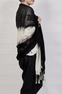 2301-ST05B Black Shadow Long Stole - Black