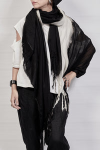 2301-ST05B Black Shadow Long Stole - Black