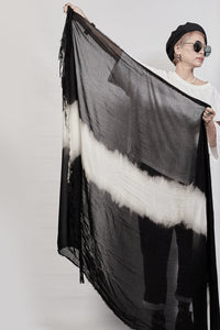 2301-ST05B Black Shadow Long Stole - Black